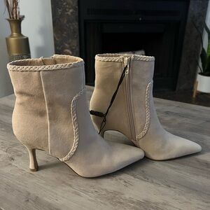 NWT Suede Bootie Heels Size 6